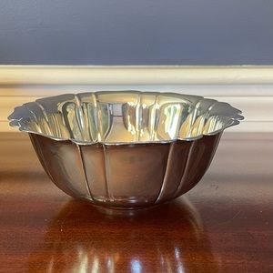 Tiffany vintage silver plated bowl silverplate with blue Tiffany drawstring bag